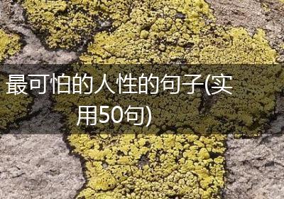 最可怕的人性的句子(实用50句)