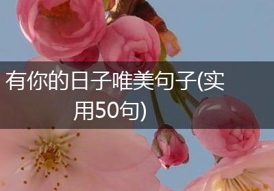 有你的日子唯美句子(实用50句)