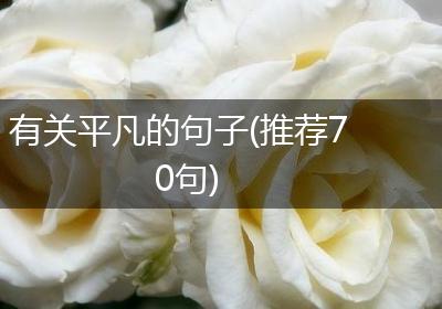 有关平凡的句子(推荐70句)