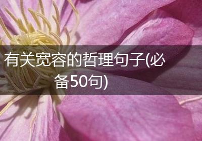 有关宽容的哲理句子(必备50句)