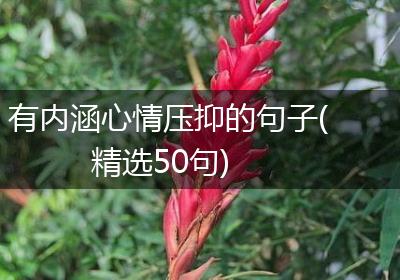 有内涵心情压抑的句子(精选50句)