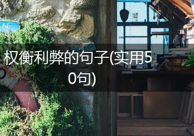 权衡利弊的句子(实用50句)