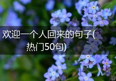欢迎一个人回来的句子(热门50句)