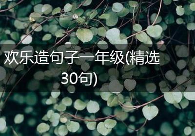 欢乐造句子一年级(精选30句)