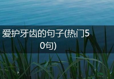 爱护牙齿的句子(热门50句)