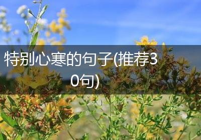特别心寒的句子(推荐30句)