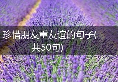 珍惜朋友重友谊的句子(共50句)