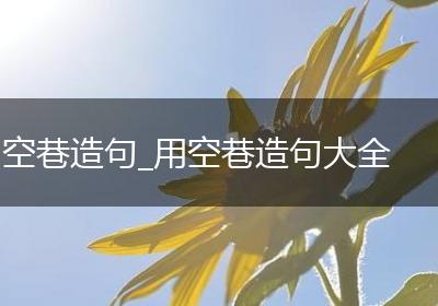 空巷造句_用空巷造句大全