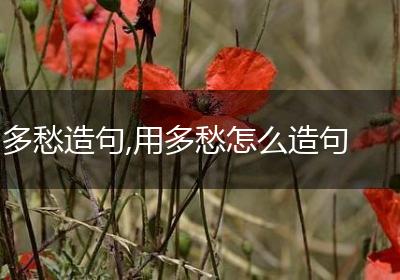 多愁造句,用多愁怎么造句