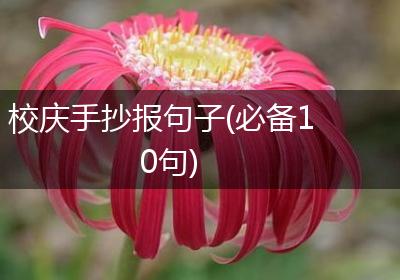 校庆手抄报句子(必备10句)