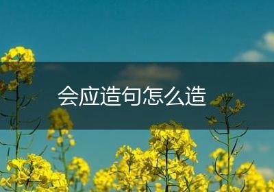 会应造句怎么造
