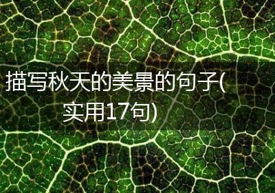 描写秋天的美景的句子(实用17句)