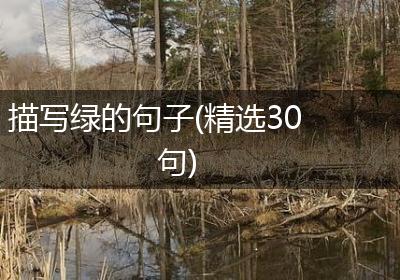 描写绿的句子(精选30句)
