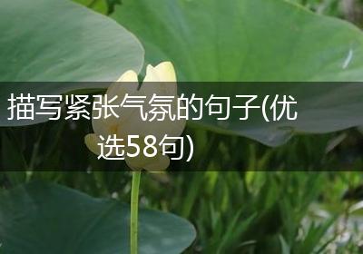 描写紧张气氛的句子(优选58句)