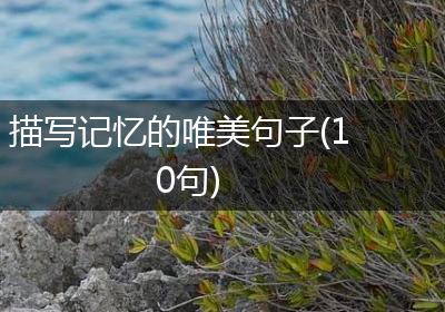 描写记忆的唯美句子(10句)