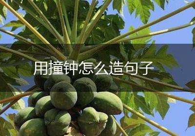 用撞钟怎么造句子