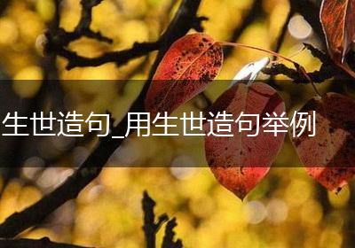 生世造句_用生世造句举例