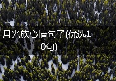 月光族心情句子(优选10句)