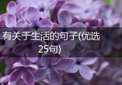 有关于生活的句子(优选25句)
