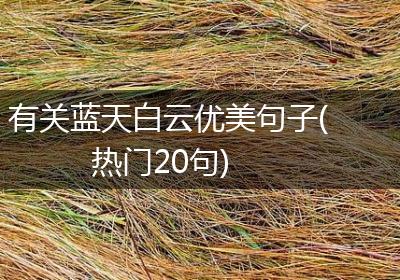 有关蓝天白云优美句子(热门20句)