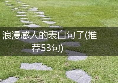 浪漫感人的表白句子(推荐53句)
