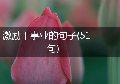 激励干事业的句子(51句)