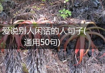 爱说别人闲话的人句子(通用50句)