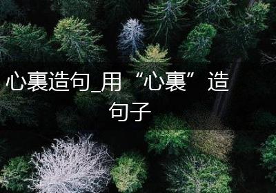 心裏造句_用“心裏”造句子
