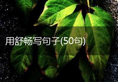 用舒畅写句子(50句)