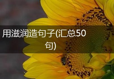 用滋润造句子(汇总50句)