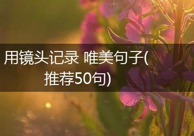 用镜头记录 唯美句子(推荐50句)