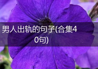 男人出轨的句子(合集40句)