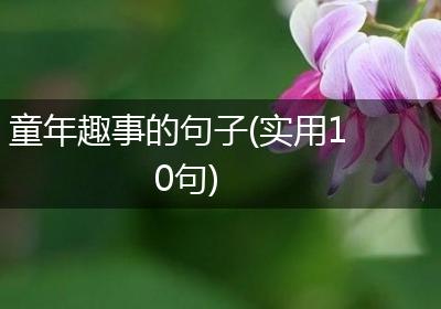 童年趣事的句子(实用10句)