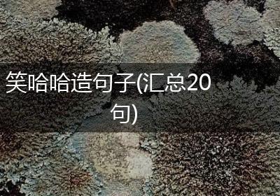 笑哈哈造句子(汇总20句)