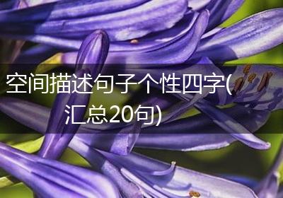 空间描述句子个性四字(汇总20句)