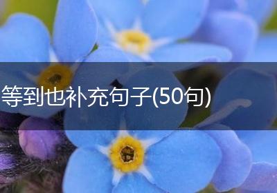 等到也补充句子(50句)