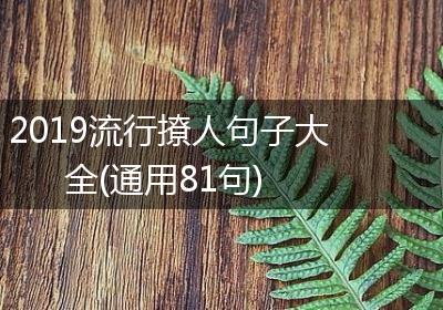 2019流行撩人句子大全(通用81句)