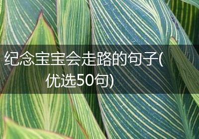 纪念宝宝会走路的句子(优选50句)