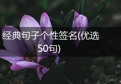 经典句子个性签名(优选50句)
