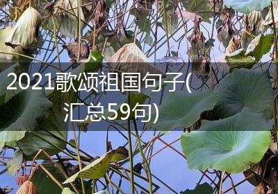 2021歌颂祖国句子(汇总59句)