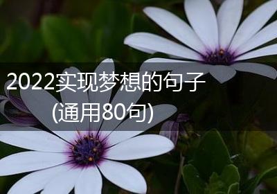 2022实现梦想的句子(通用80句)