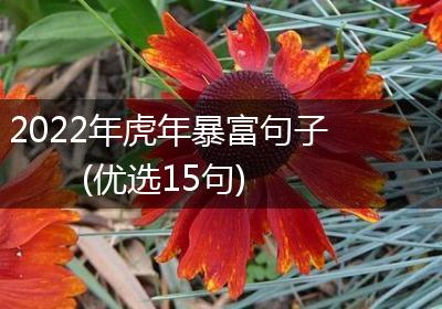 2022年虎年暴富句子(优选15句)