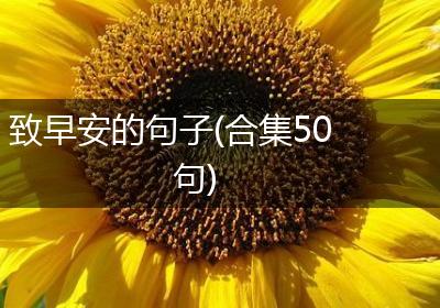 致早安的句子(合集50句)