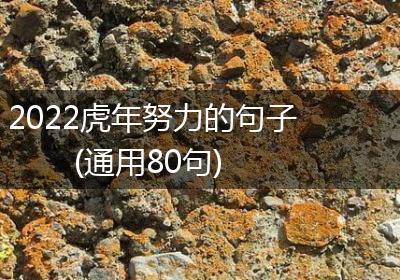 2022虎年努力的句子(通用80句)