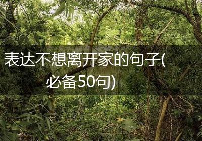 表达不想离开家的句子(必备50句)