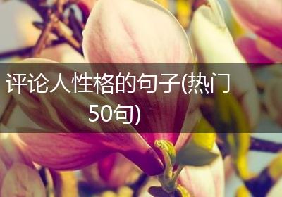 评论人性格的句子(热门50句)