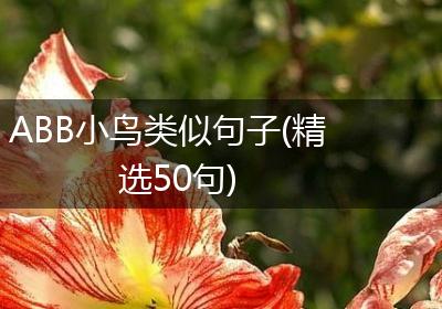 ABB小鸟类似句子(精选50句)
