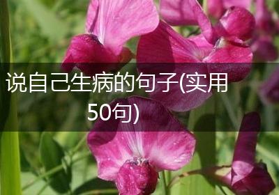 说自己生病的句子(实用50句)