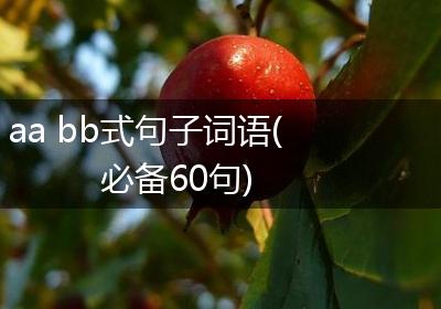 aa bb式句子词语(必备60句)