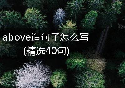 above造句子怎么写(精选40句)